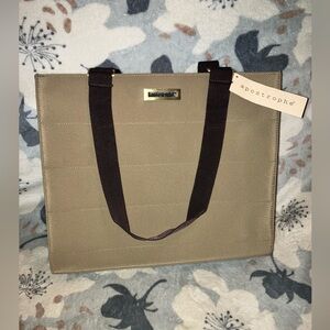 Apostrophe NWT Khaki Structured Tote Bag